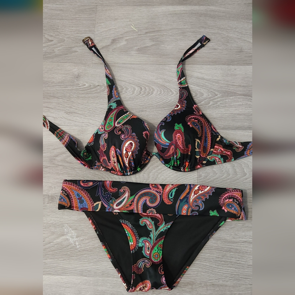 Paisley Print Bikini Set